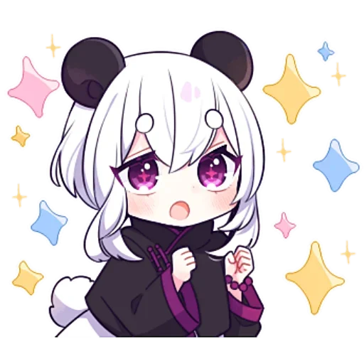 Sticker from the "Panda Girl" sticker pack