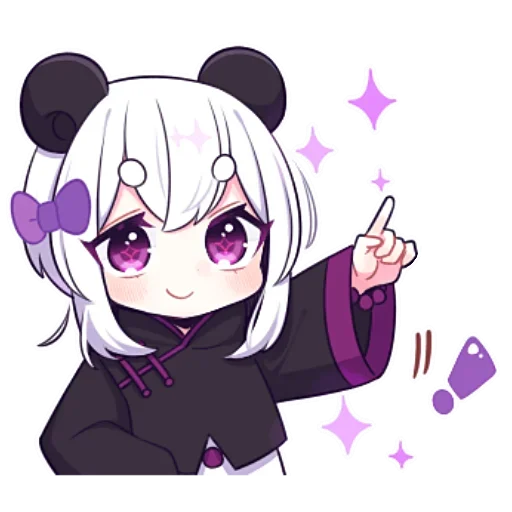 Sticker from the "Panda Girl" sticker pack