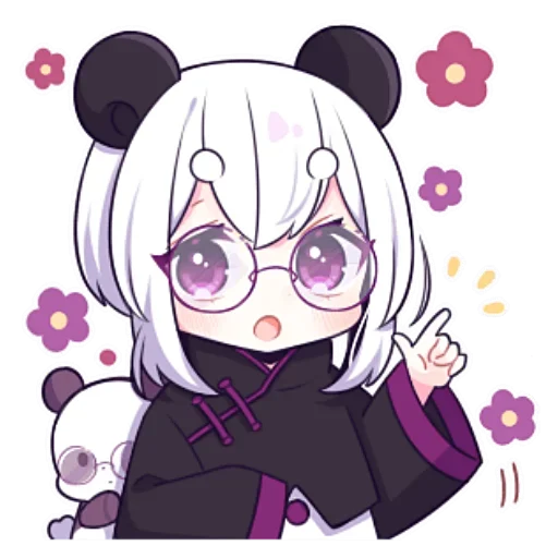 Sticker from the "Panda Girl" sticker pack