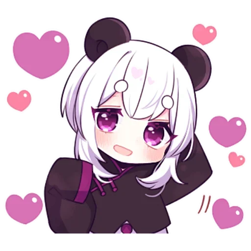 Sticker from the "Panda Girl" sticker pack