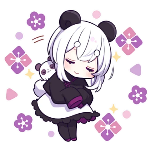 Sticker from the "Panda Girl" sticker pack