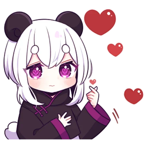 Sticker from the "Panda Girl" sticker pack