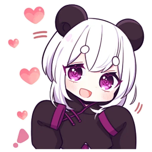 Sticker from the "Panda Girl" sticker pack