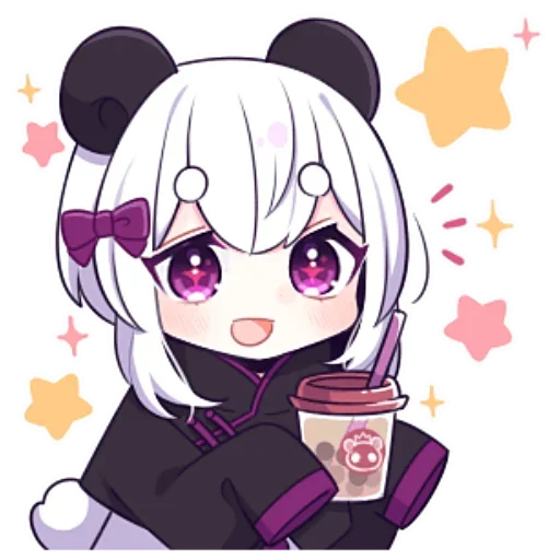 Sticker from the "Panda Girl" sticker pack