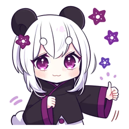 Sticker from the "Panda Girl" sticker pack