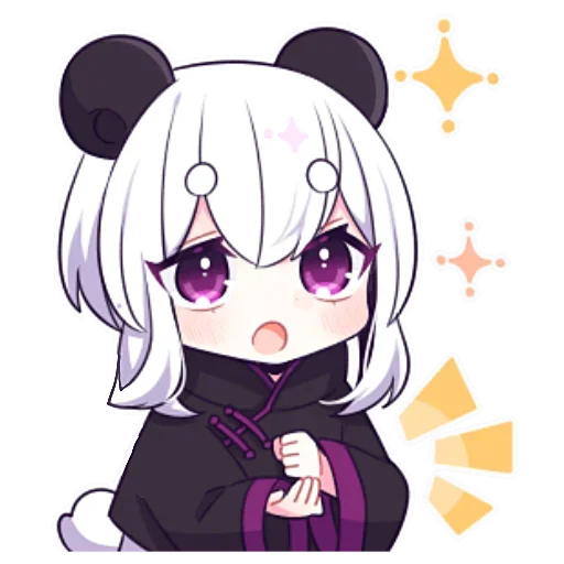 Sticker from the "Panda Girl" sticker pack