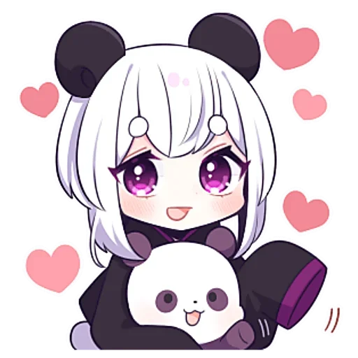 Sticker from the "Panda Girl" sticker pack