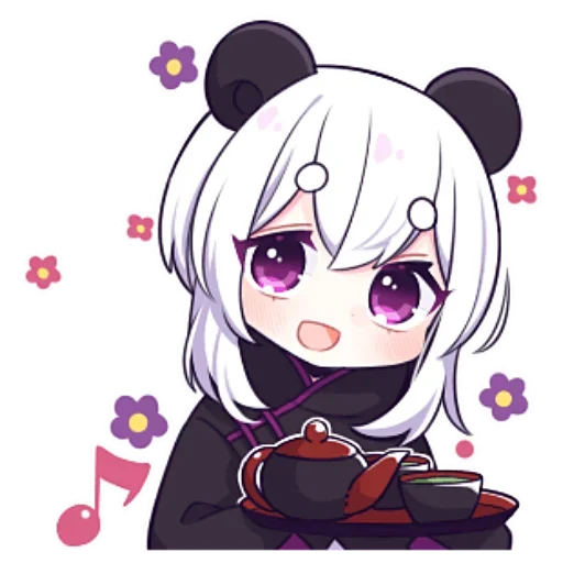 Sticker from the "Panda Girl" sticker pack