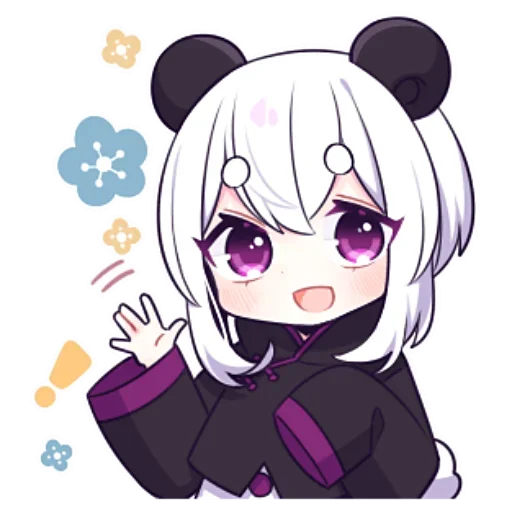 Sticker from the "Panda Girl" sticker pack