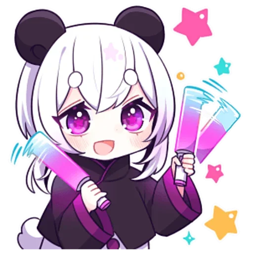 Sticker from the "Panda Girl" sticker pack