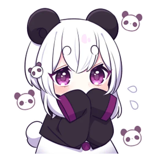 Sticker from the "Panda Girl" sticker pack