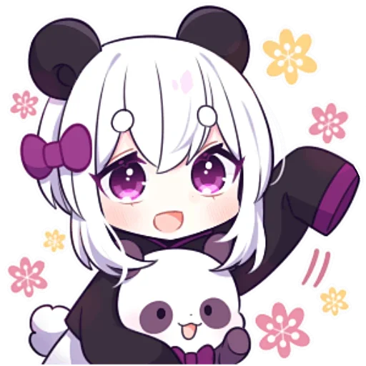 Стикер из набора "Panda Girl"