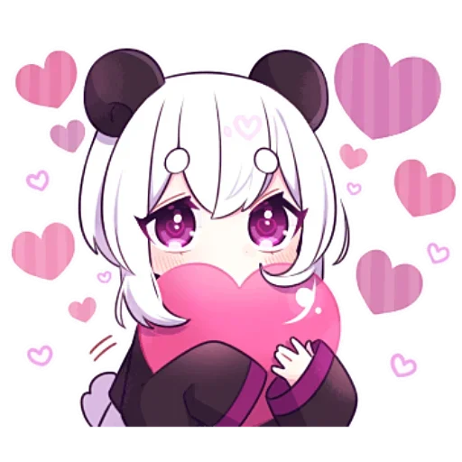 Sticker from the "Panda Girl" sticker pack