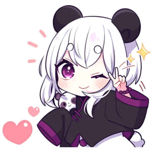 Sticker from the "Panda Girl" sticker pack