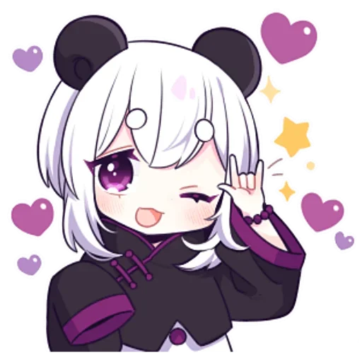 Sticker from the "Panda Girl" sticker pack