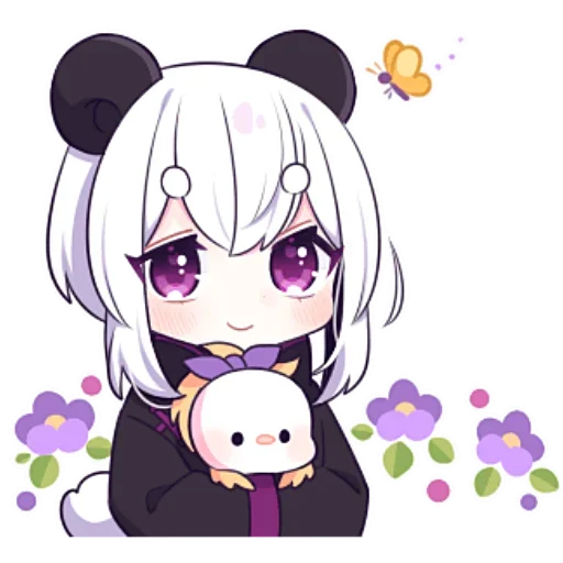 Sticker from the "Panda Girl" sticker pack