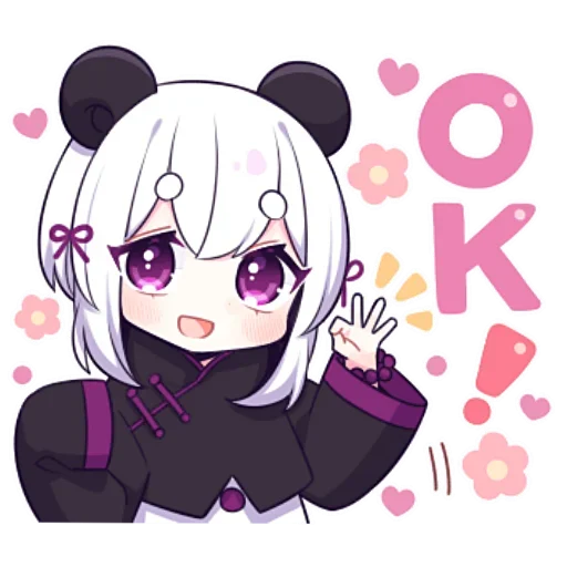 Sticker from the "Panda Girl" sticker pack