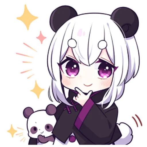 Sticker from the "Panda Girl" sticker pack