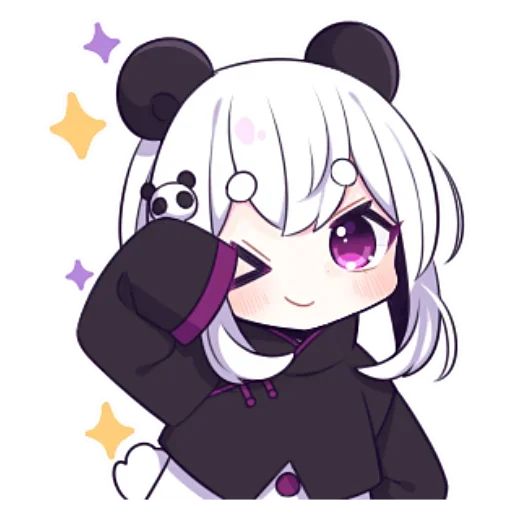 Sticker from the "Panda Girl" sticker pack