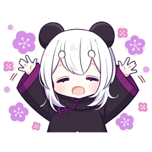 Sticker from the "Panda Girl" sticker pack