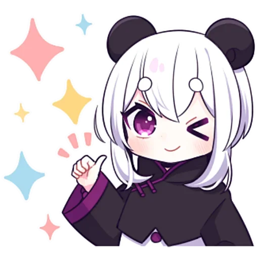 Sticker from the "Panda Girl" sticker pack