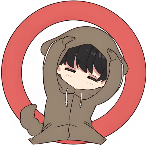 Sticker from the "Юрудура-тян | Yurudara-chan" sticker pack