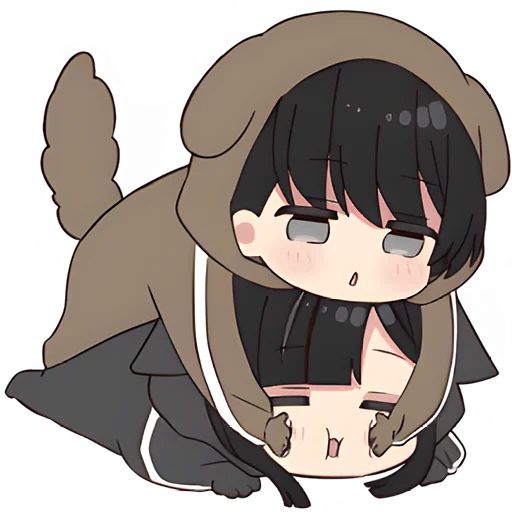 Sticker from the "Юрудура-тян | Yurudara-chan" sticker pack