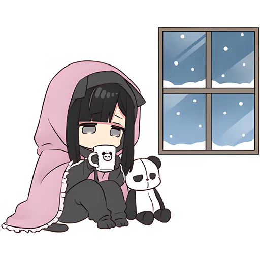 Sticker from the "Юрудура тян | Yurudara chan" sticker pack