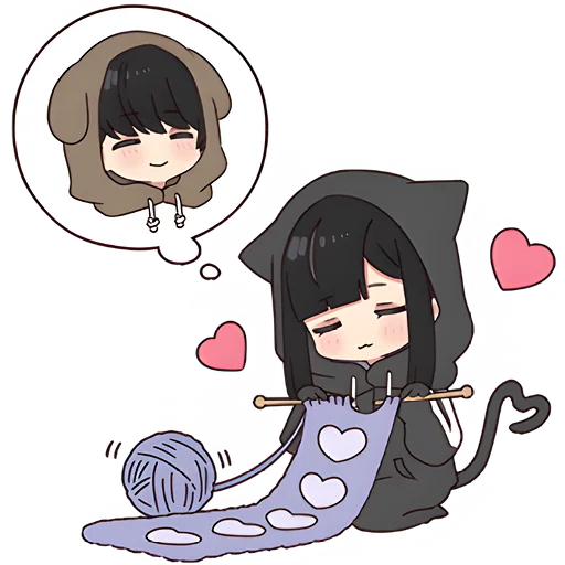 Sticker from the "Юрудура тян | Yurudara chan" sticker pack