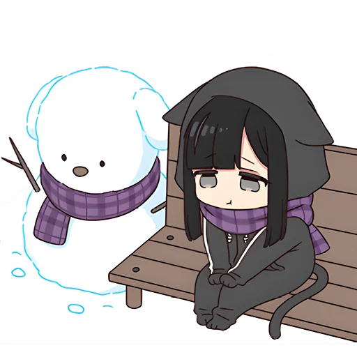 Sticker from the "Юрудура тян | Yurudara chan" sticker pack