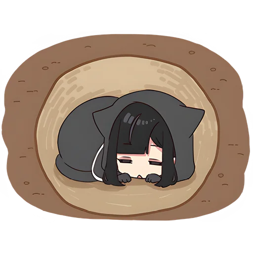 Sticker from the "Юрудура тян | Yurudara chan" sticker pack