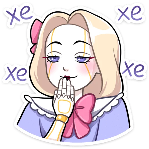 Sticker from the "Кукла Алиса" sticker pack