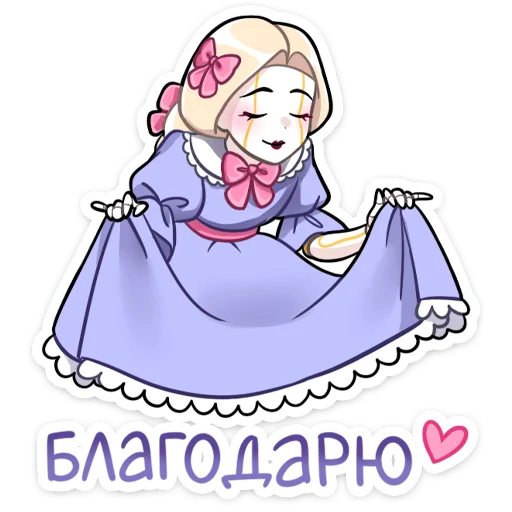 Sticker from the "Кукла Алиса" sticker pack