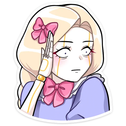 Sticker from the "Кукла Алиса" sticker pack