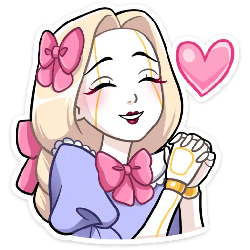 Sticker from the "Кукла Алиса" sticker pack