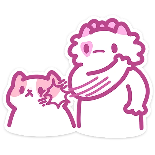 Sticker from the "Кошечка Смешнявка" sticker pack