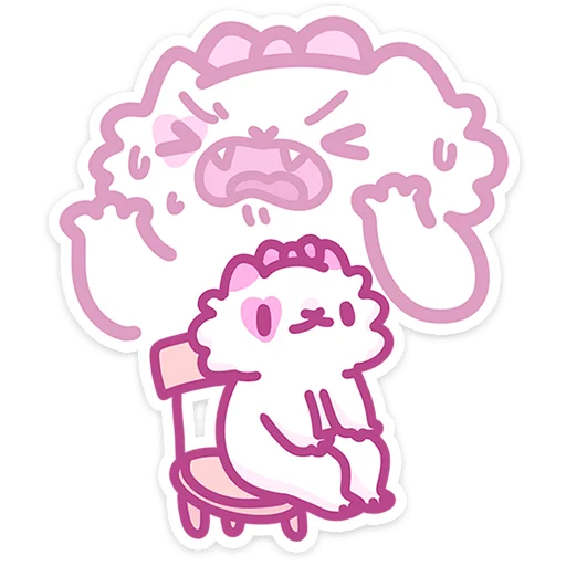 Sticker from the "Кошечка Смешнявка" sticker pack