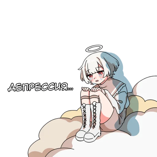 Sticker from the "Ангелок-кун" sticker pack