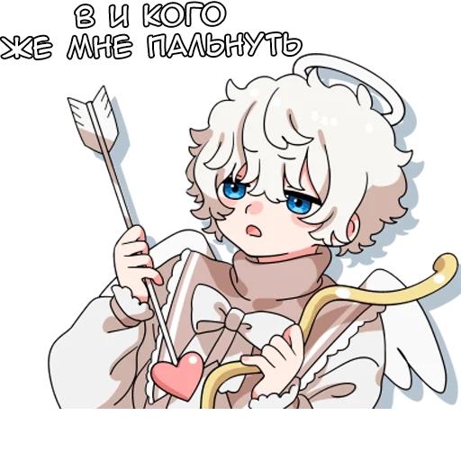 Sticker from the "Ангелок-кун" sticker pack