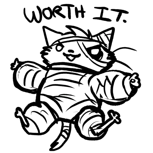 Sticker from the "Zuzu the Cat" sticker pack