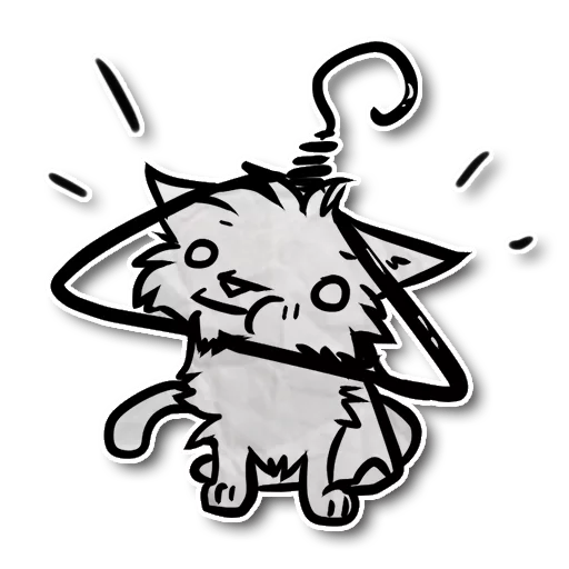 Sticker from the "Zuzu the Cat" sticker pack