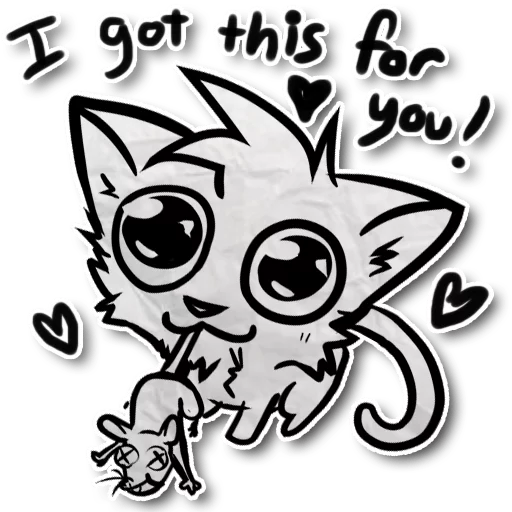 Sticker from the "Zuzu the Cat" sticker pack