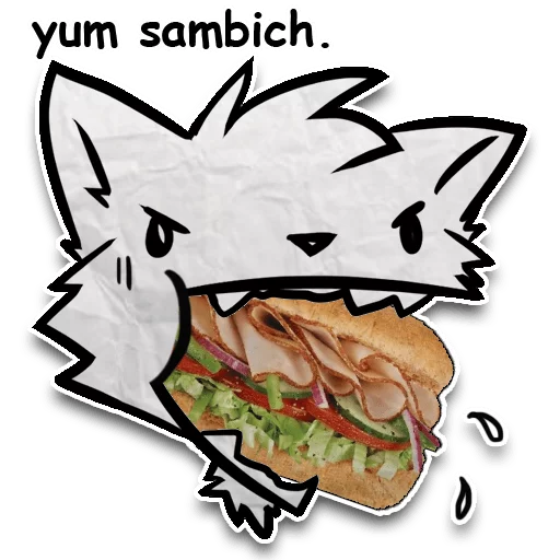 Sticker from the "Zuzu the Cat" sticker pack