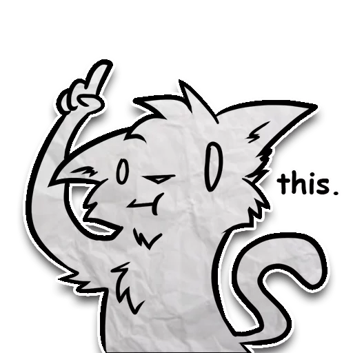 Sticker from the "Zuzu the Cat" sticker pack