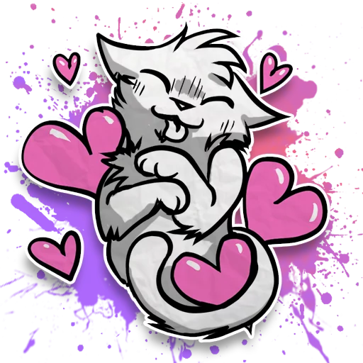 Sticker from the "Zuzu the Cat" sticker pack