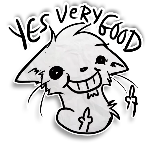 Sticker from the "Zuzu the Cat" sticker pack