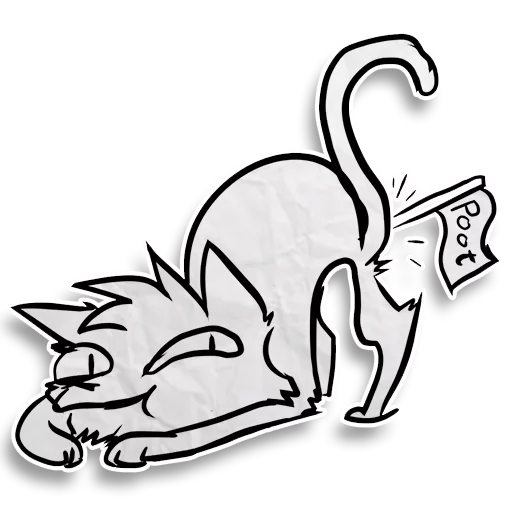 Sticker from the "Zuzu the Cat" sticker pack