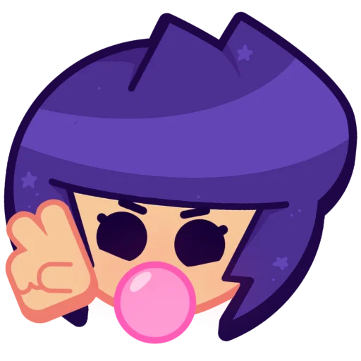 Sticker from the "Bibi Brawl Stars💜" sticker pack