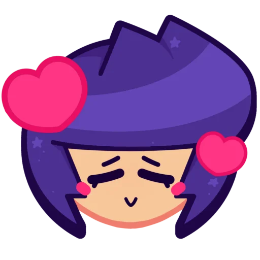 Sticker from the "Bibi Brawl Stars💜" sticker pack