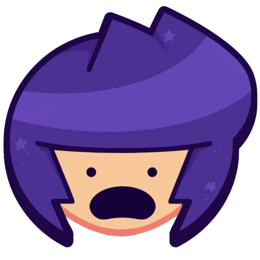 Sticker from the "Bibi Brawl Stars💜" sticker pack